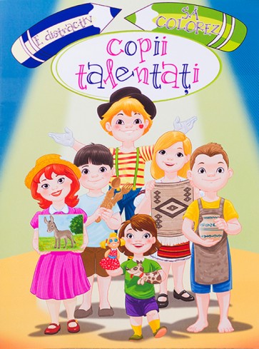E distractiv sa colorez copii talentati