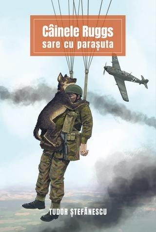 Cainele Ruggs sare cu parasuta