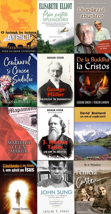 Pachet promoțional 12 cărți biografii misionare