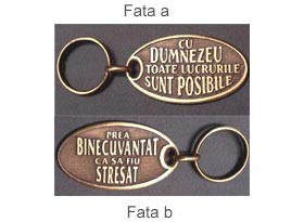 Breloc metal Prea binecuvantat