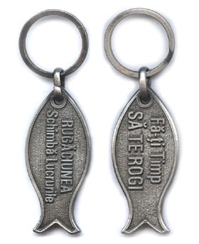 Breloc metal Rugaciunea schimba lucrurile [zamac]