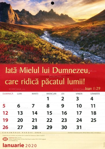 Calendar 2020. Lb. rom. (TBS)