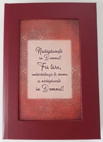 Agenda nedatată „NĂDĂJDUIEȘTE ÎN DOMNUL!” – roșu