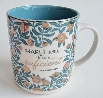 Cana ceramică "Harul meu îți este suficient"