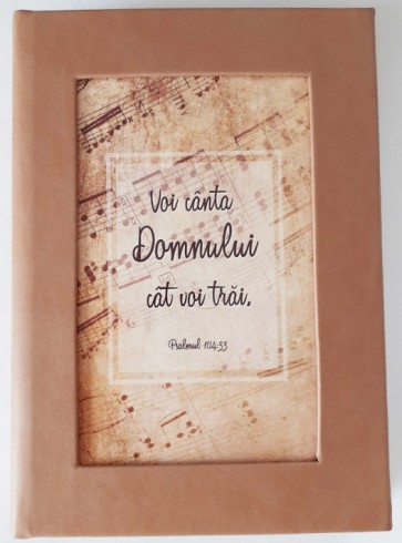 Agenda nedatată "VOI CÂNTA DOMNULUI" – bej