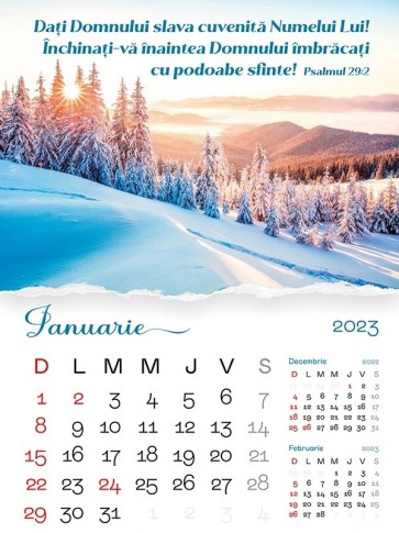 Calendar de perete 2023 - format mare A3