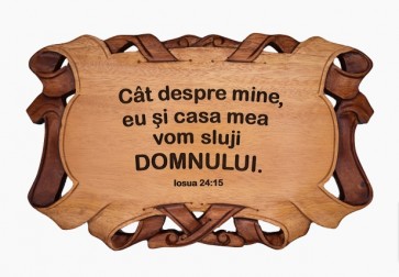 Tablou din lemn - CÂT DESPRE MINE, EU ȘI CASA MEA - EU61-18LF