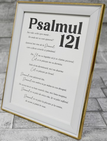Tablou “PSALMUL 121” auriu
