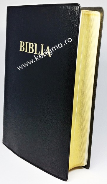 Biblia medie [coperti flexibile, marginii aurii, negru, SBR]