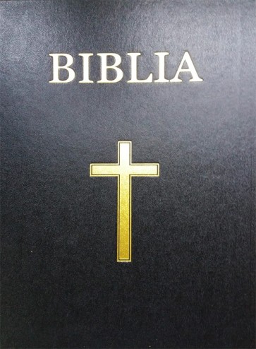 Biblia. Vechiul si Noul Testament [format XXL]. Coperta rigida, negru, cu cruce