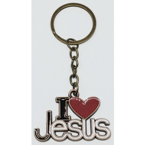 Breloc metal "I love Jesus"