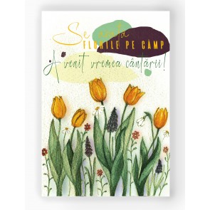 Felicitare "Se arată florile pe câmp (A)"