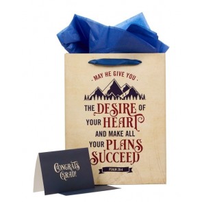 Pungă de cadou cu felicitare - Desires of Your Heart