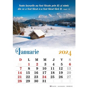 Calendar de perete 2024 - format A4 (CC)