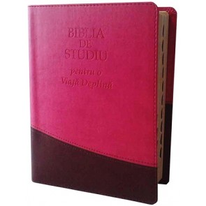 Biblia de studiu pentru o viata deplina [editie deLuxe, piele ecologica, roz & maro]