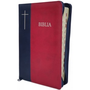 Biblia SBIR (Rosu/Albastru; fermoar)