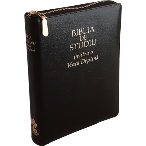 Biblia de studiu pentru o viata deplina [editie deLuxe, coperta piele, neagra, fermoar]