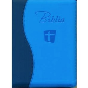 Biblia NTR 066 ZTI, albastru, cu fermoar