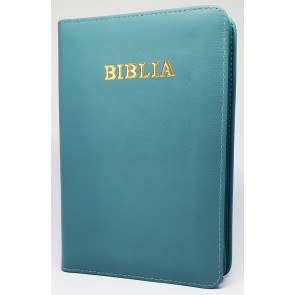 Biblia (piele, mijlociu, fermoar, smaragd)