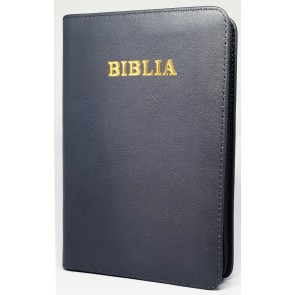 Biblia (piele, mijlociu, fermoar, gri)