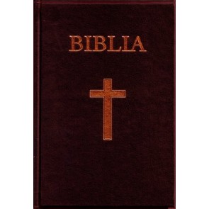 Biblia mare, 073, copertă vinil tare, neagră, cu cruce