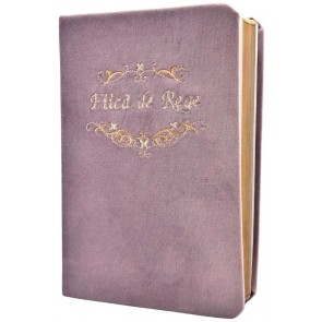 Biblia handmade Fiică de Rege - mov, format mediu [margini aurii]