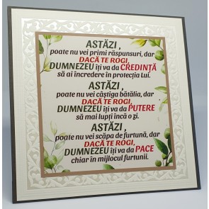 Plachetă "Astăzi poate nu vei primi răspunsuri..."