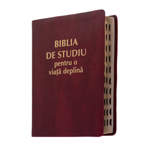 Biblia de studiu pentru o viata deplina, coperta PU visinie