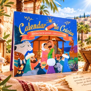 Calendar cu activități de Crăciun - colorează, joacă-te și învață (25 de zile de activități biblice până la Crăciun)