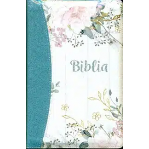 Biblia 076 ZTI turcoaz-floral