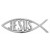 Emblemă auto - pește argintiu – JESUS (CC)